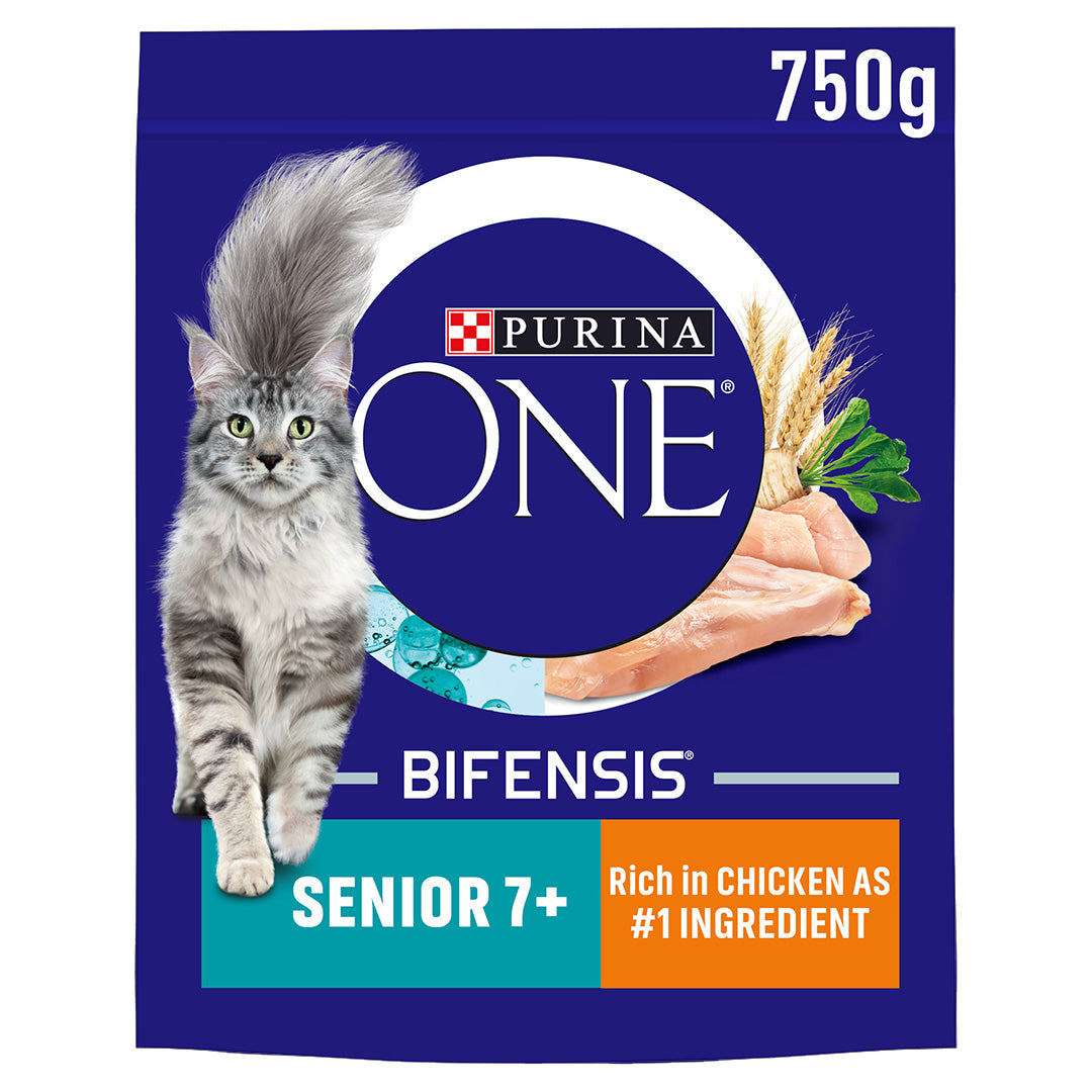 Purina ONE Senior 7+ Chicken Dry Cat Food 750g