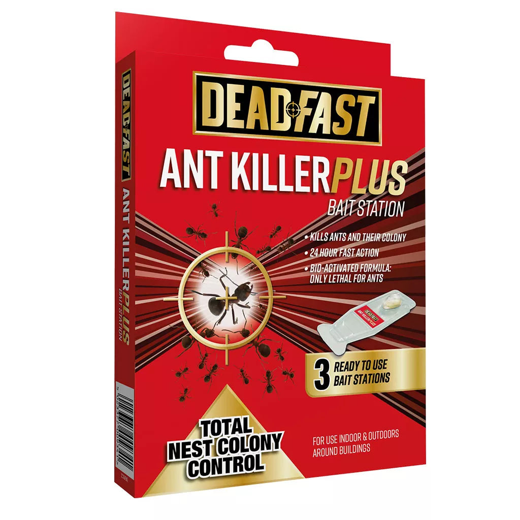 Deadfast Ant Killer Plus Bait Station 3x4g