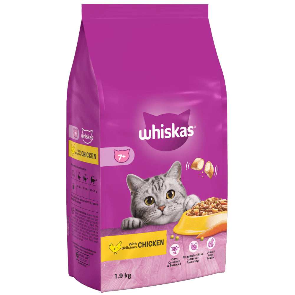 Whiskas Senior 7+ with Chicken Dry Cat Food 1.9kg