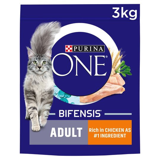 Purina ONE Adult Chicken and Whole Grains Dry Cat Food 3kg