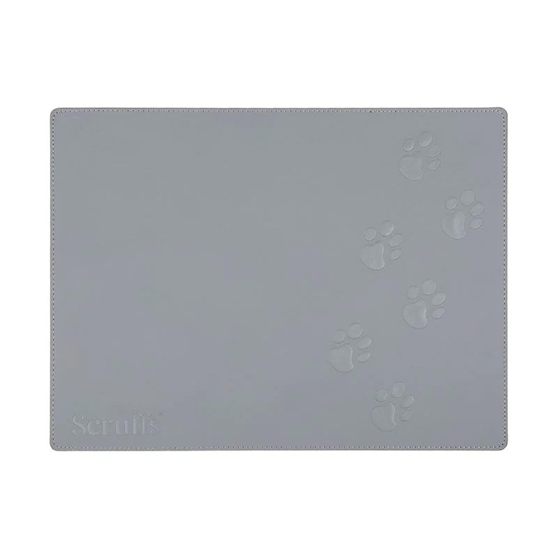 Scruffs Faux Leather Pet Placemat Grey