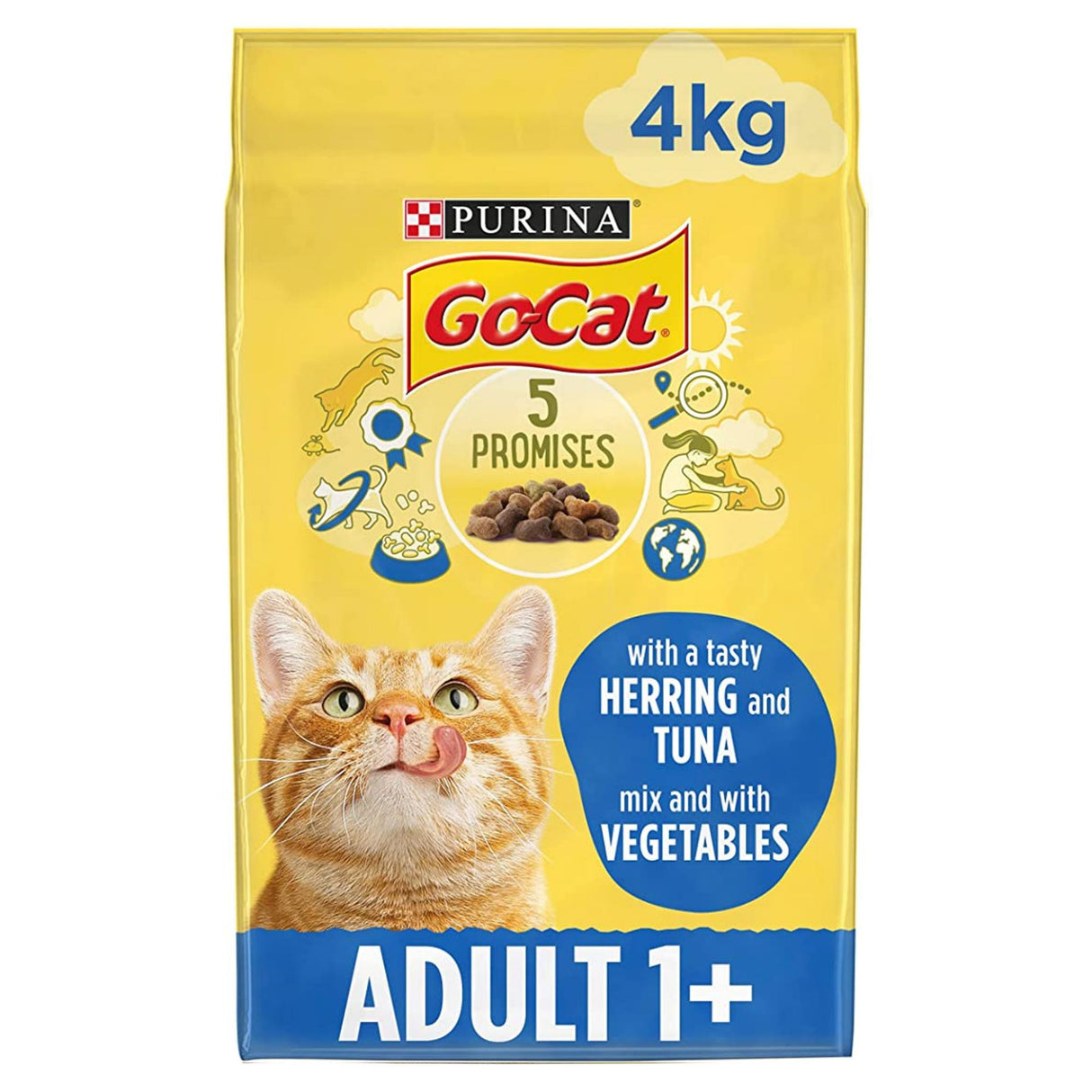 Go-Cat Adult Tuna and Herring Dry Cat Food 4kg