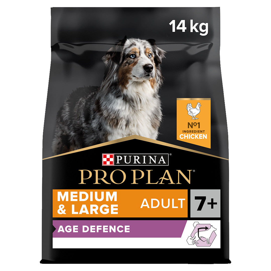 Pro Plan Dog - Medium & Large Adult 7+ Age Defence Chicken & Rice 14kg