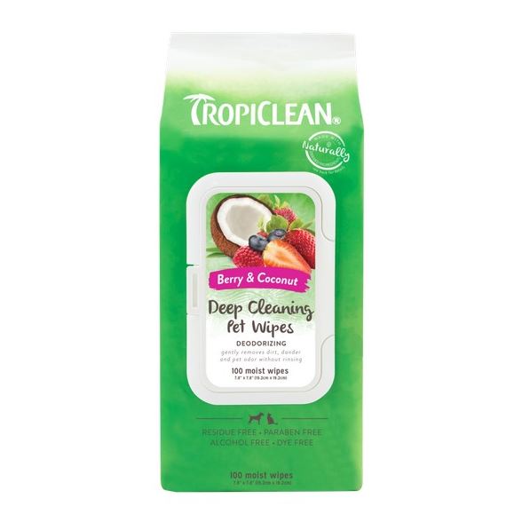 Tropiclean Deep Cleaning Wipes 100s