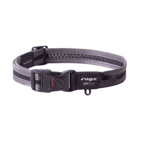 Rogz AirTech Classic Collar Platinum Grey 34-56cm L