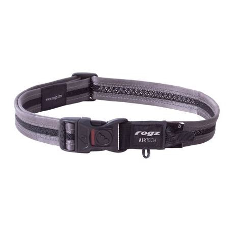 Rogz AirTech Classic Collar Platinum Grey 43-70cm XL