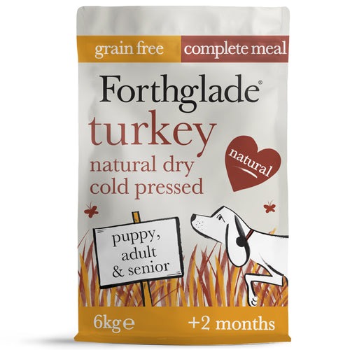 Forthglade Turkey Natural Dry Cold Pressed Grain Free Dog Food 6kg