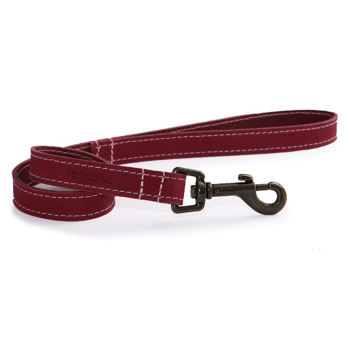 Ancol Timberwolf Leather Lead Raspberry 60cmx19mm