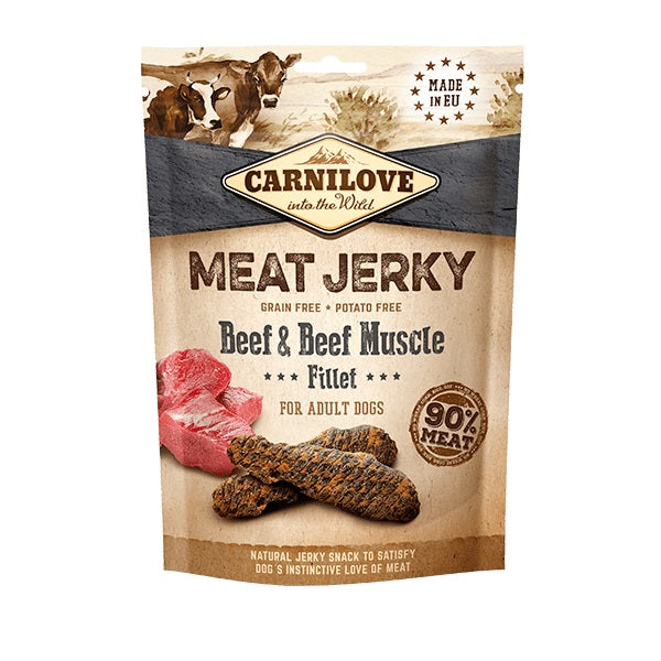 Carnilove Dog - Jerky Beef & Beef Muscle Fillet Treats 100g