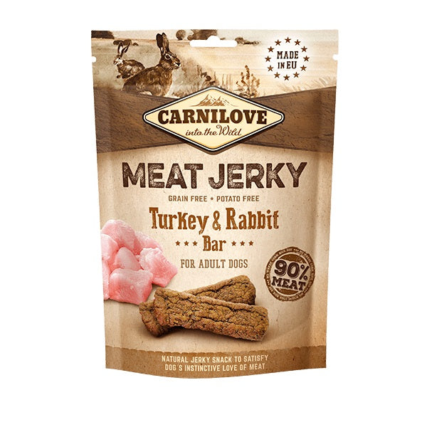 Carnilove Dog - Jerky Turkey & Rabbit Bar Treats 100g