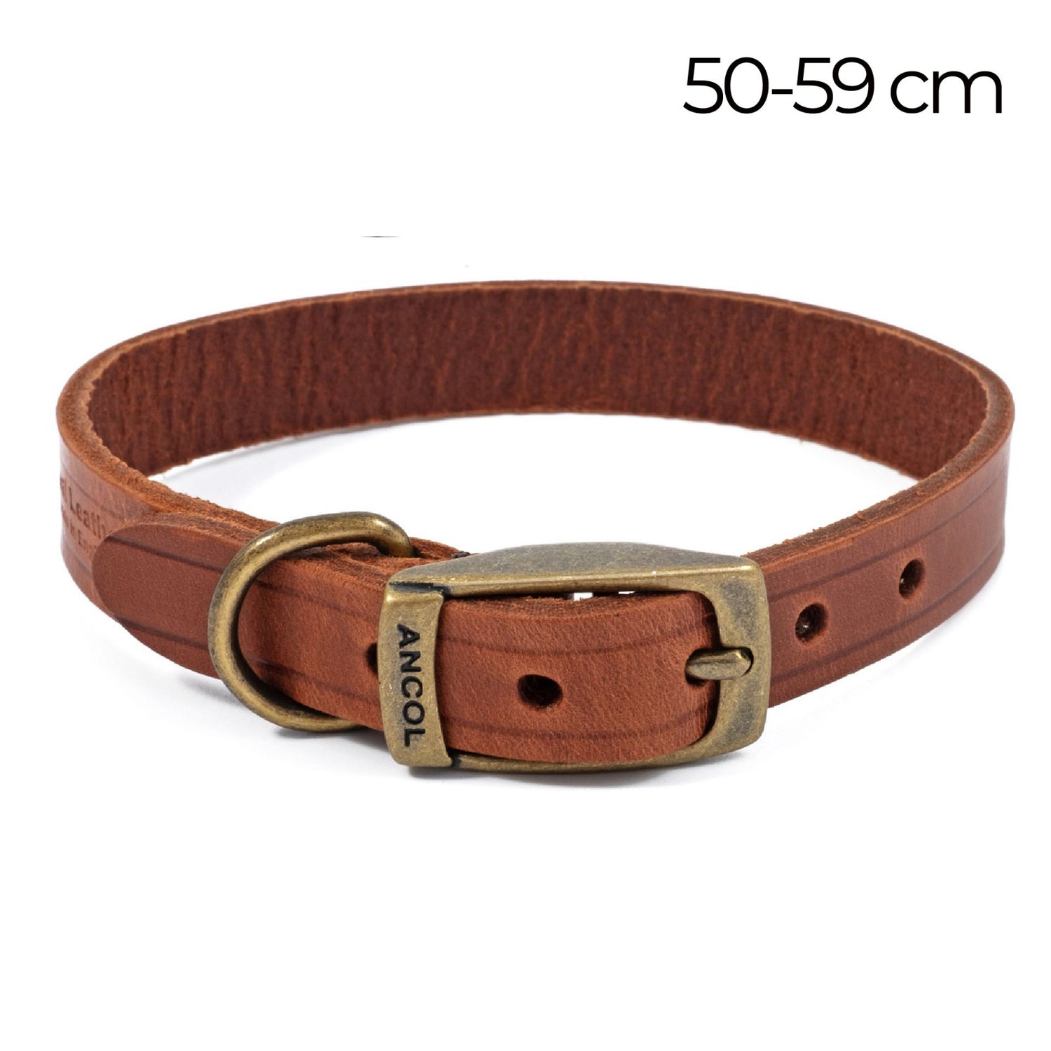 Heritage Latigo Leather Collar Chestnut 50-59cm Size 7