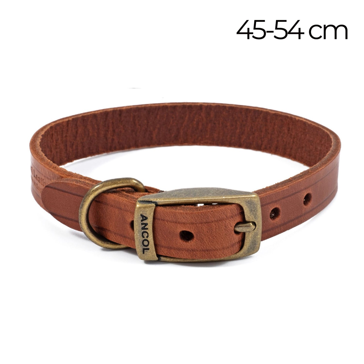 Heritage Latigo Leather Collar Chestnut 45-54cm Size 6