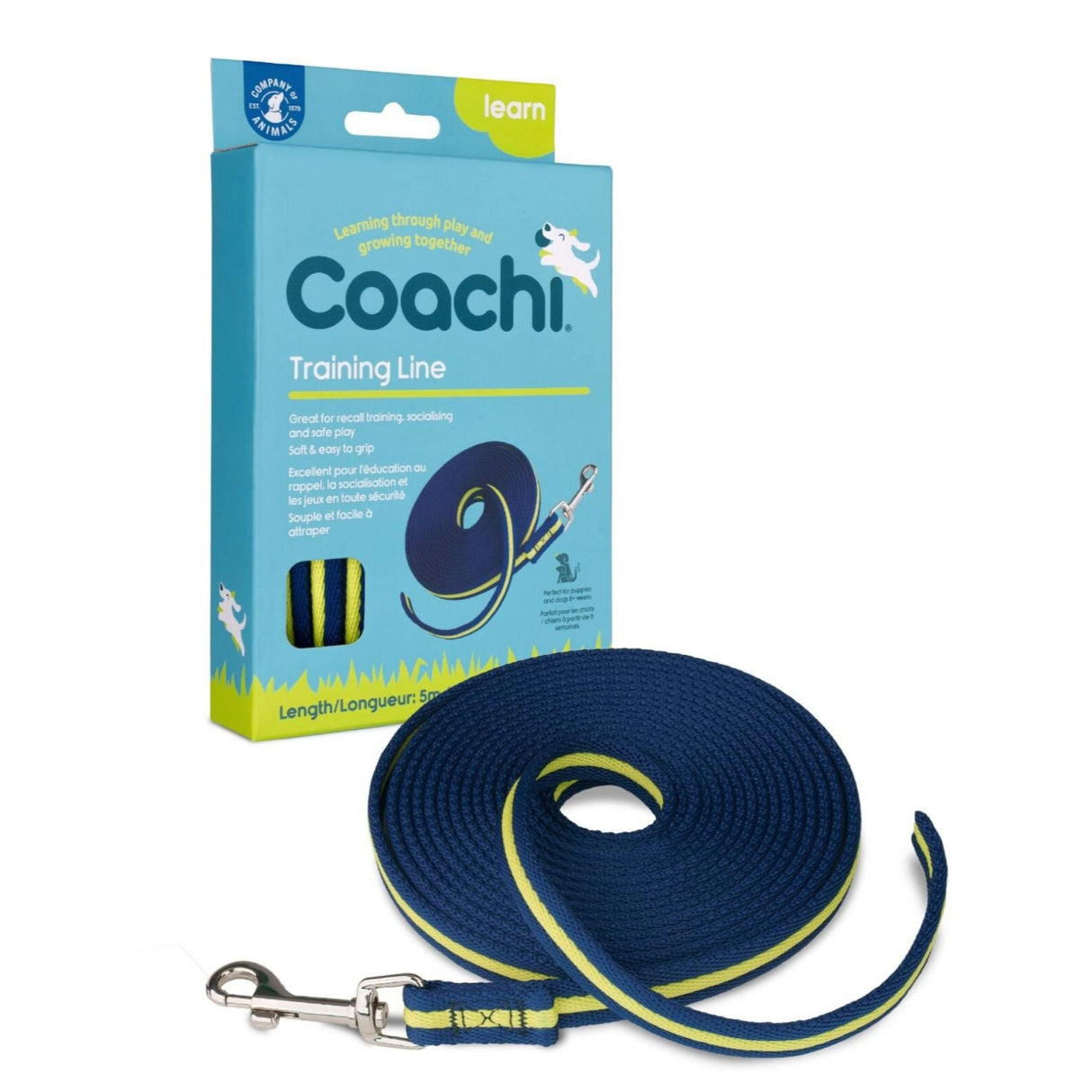 Coachi Training Line 5m Navy/Lime