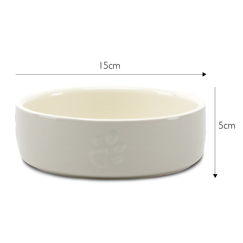 Scruffs Icon Food Bowl 15cm Light Grey