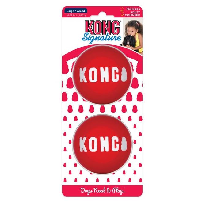 KONG Signature Ball Large 2pk