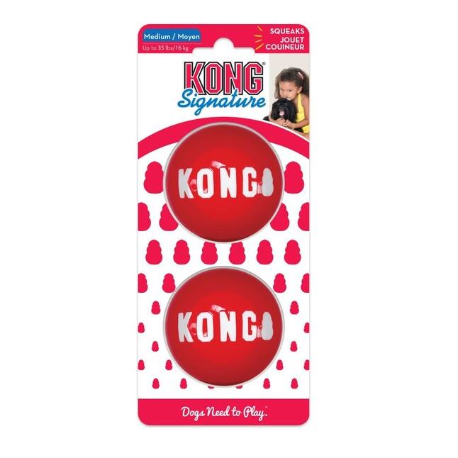 KONG Signature Ball Medium 2pk