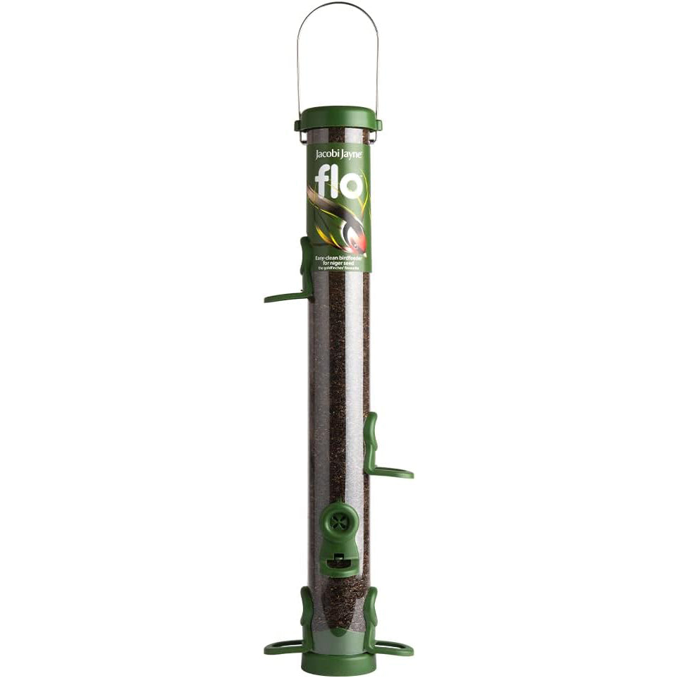Jacobi Jayne Flo Large Niger Seed Feeder Classic Green