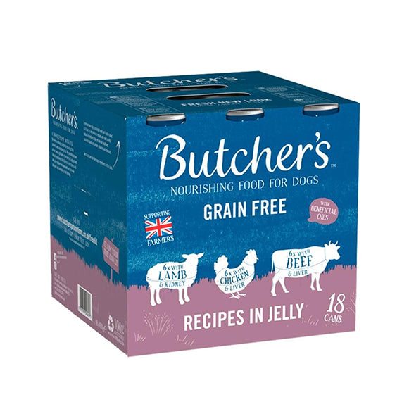 Butchers Tins Grain Free Recipes In Jelly 18x400g