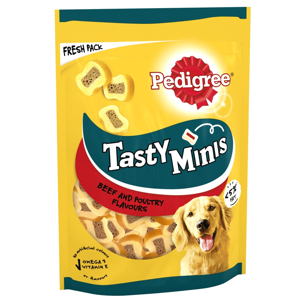 Pedigree Tasty Minis Chewy Slices Beef & Poultry 155g