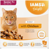 Iams Delights Wet Senior Cat 7+ Food Chicken In Jelly 8x85g