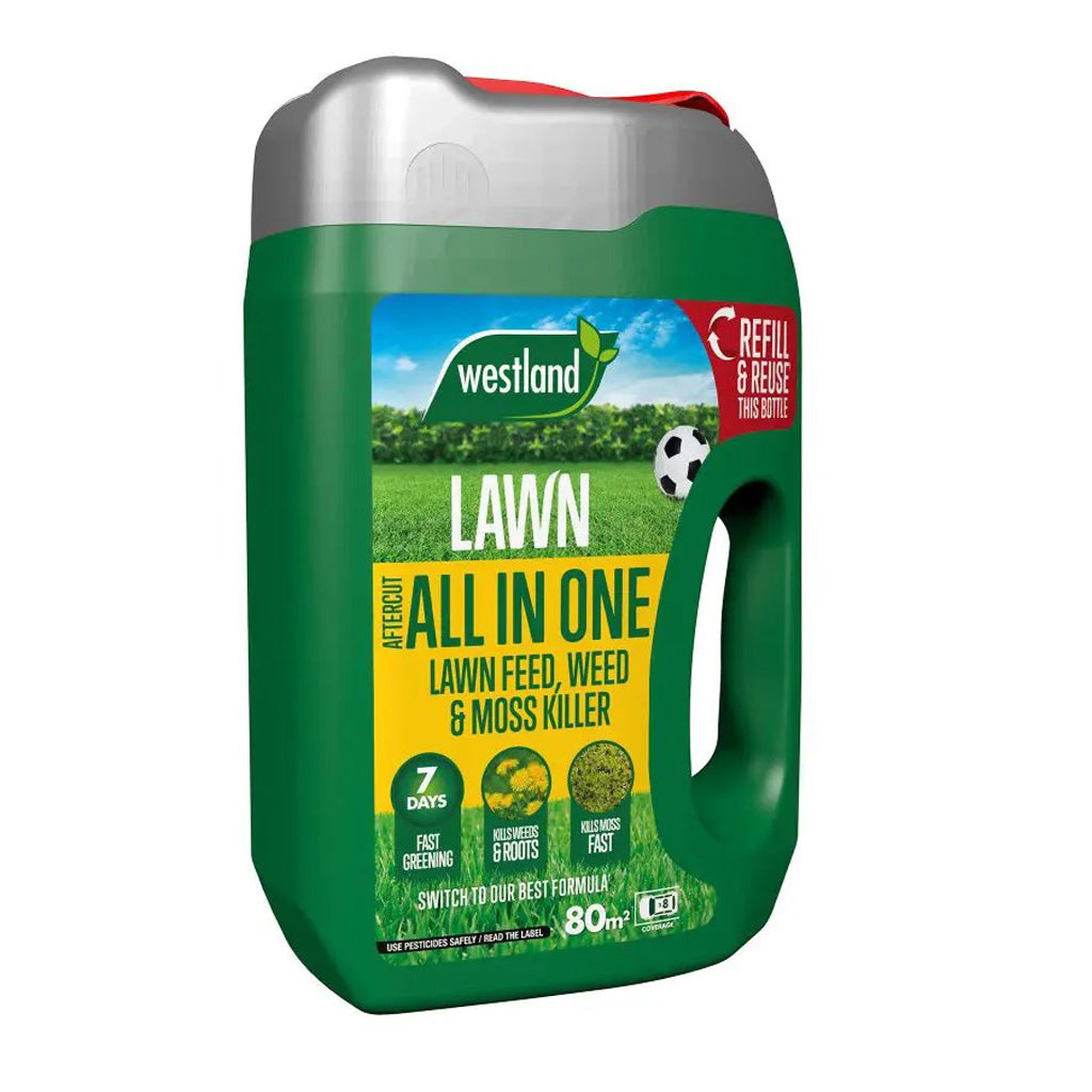 Westland Aftercut All In One Lawn Feed, Weed & Moss Killer 80m2