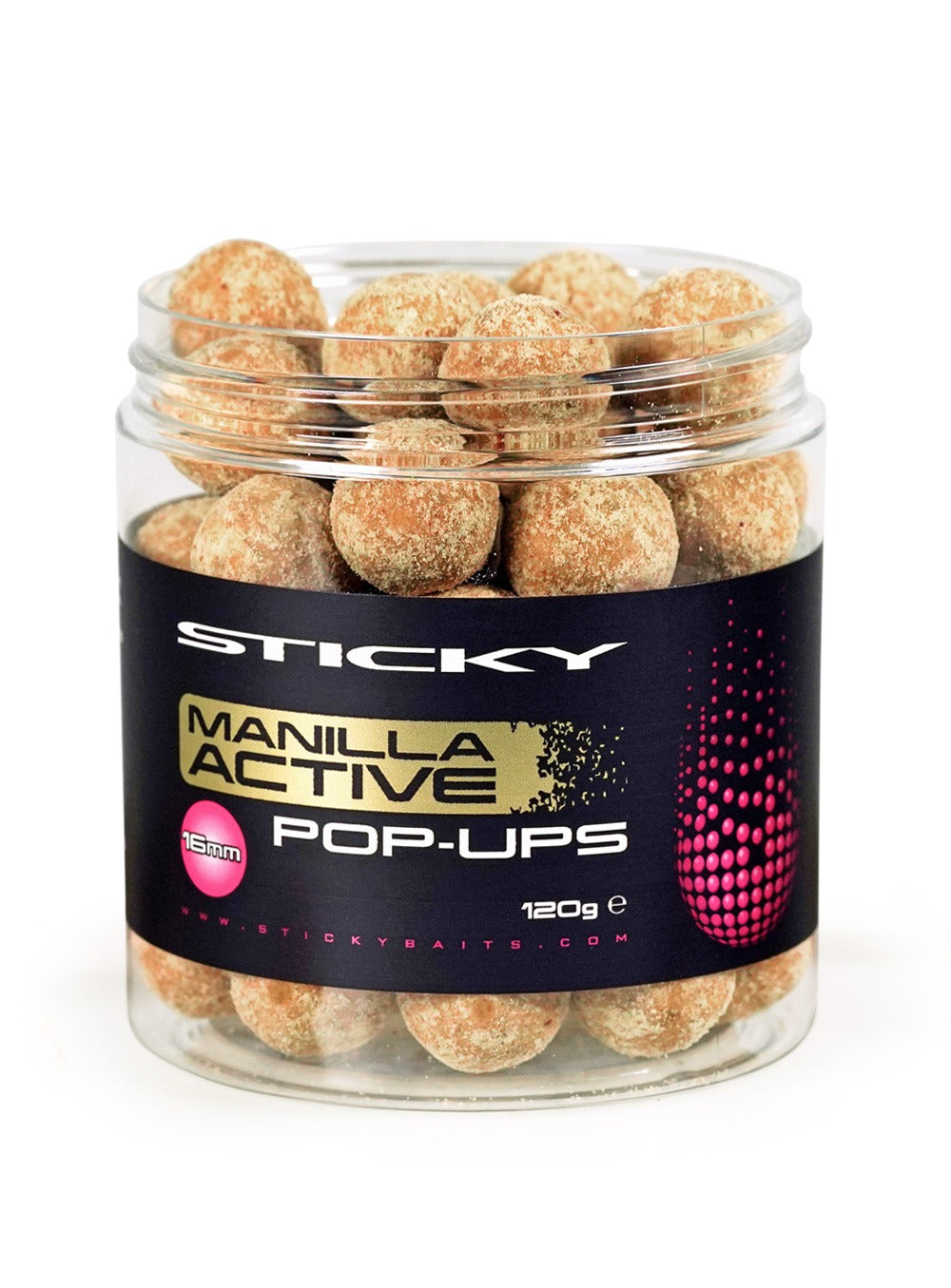 Sticky Baits Manilla Active Pop Ups 16mm 120g