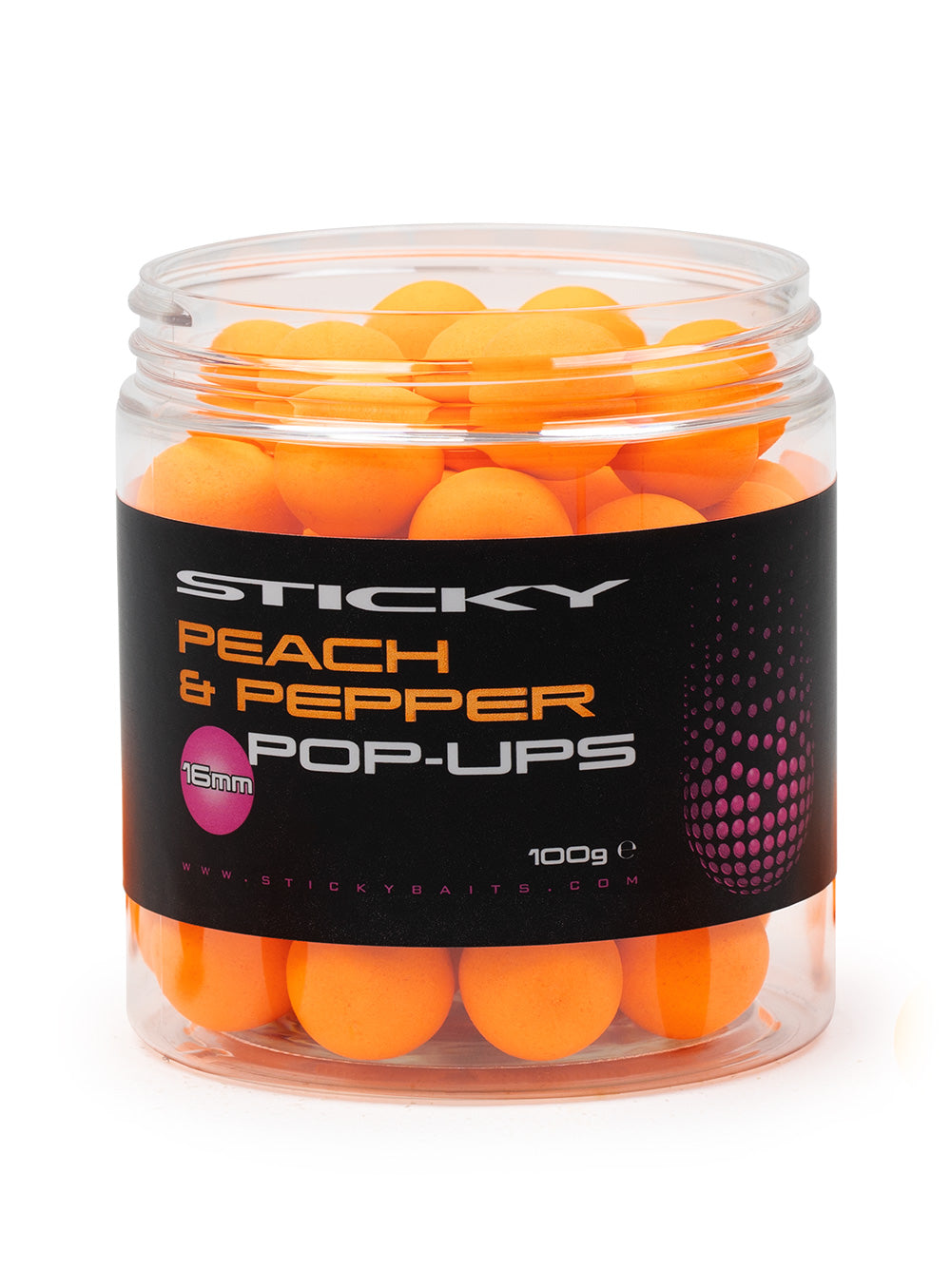 Sticky Baits Pop Up Peach & Pepper 16mm