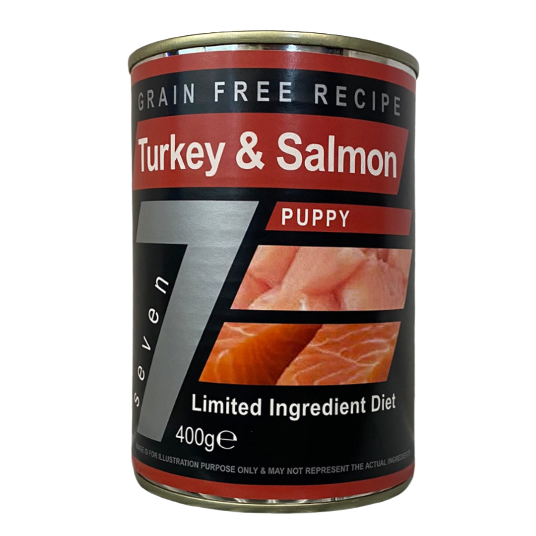 Seven Puppy - Turkey & Salmon Tins 6x400g