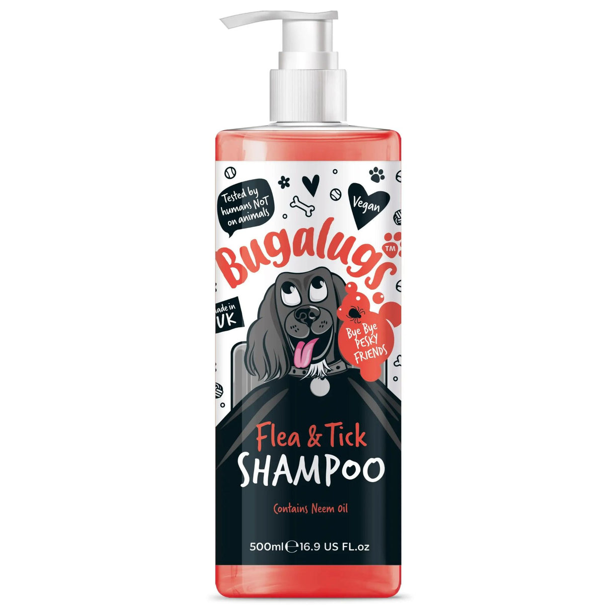 Bugalugs Flea and Tick Dog Shampoo With Neem Oil 500ml