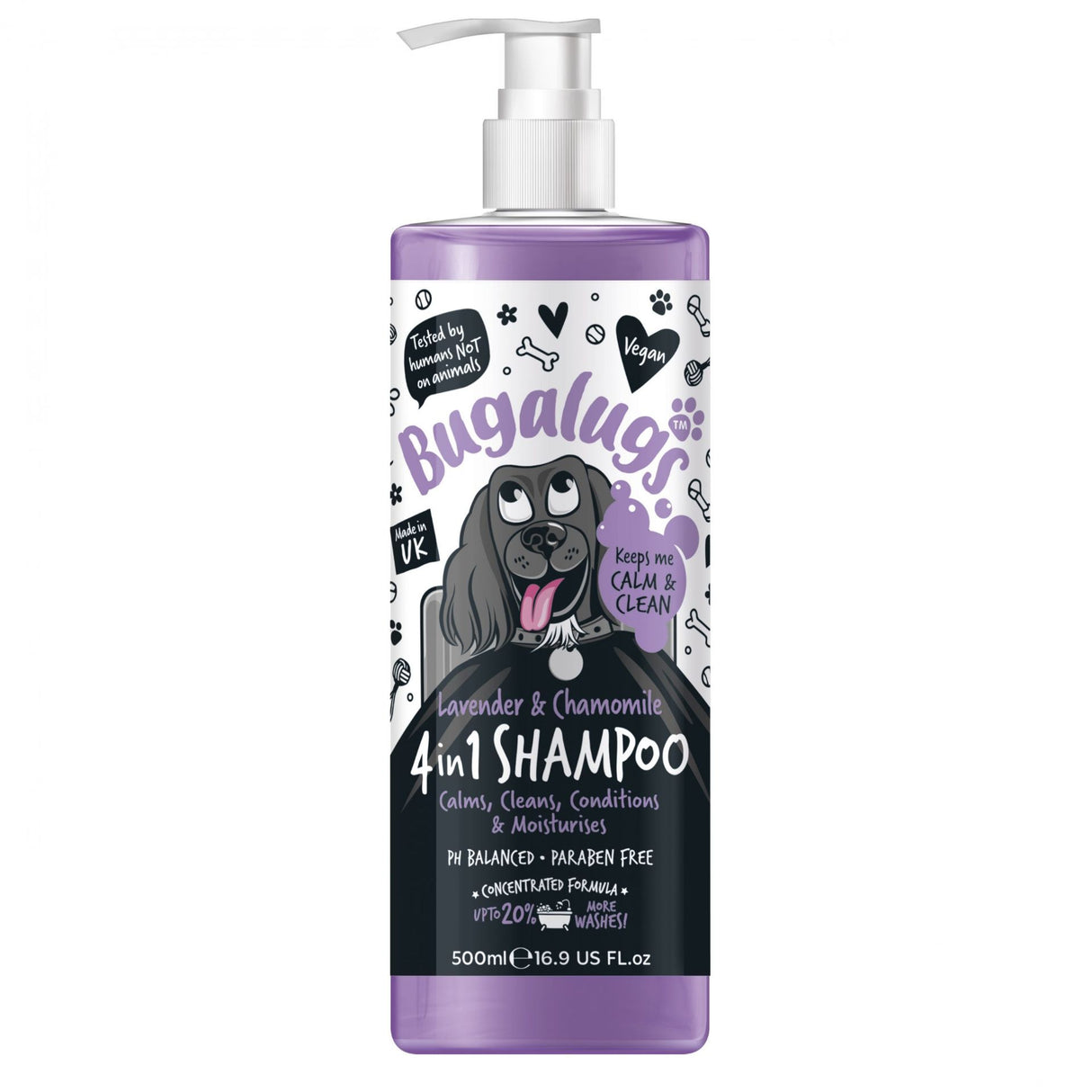 Bugalugs Shampoo 4 In 1 Lavender & Chamomile 500ml