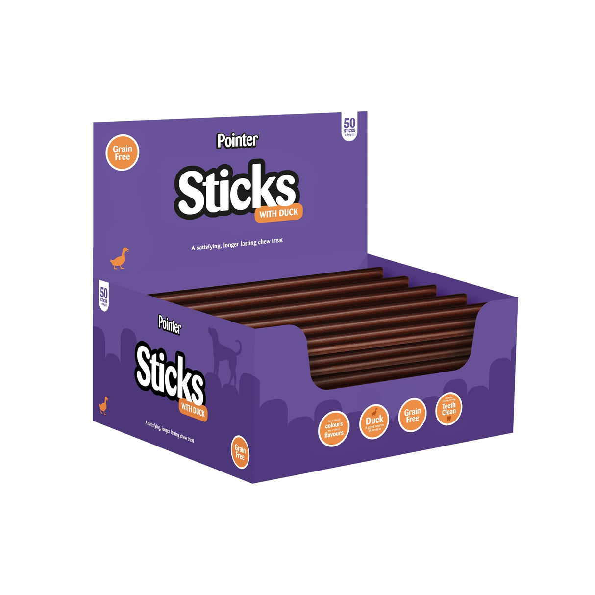 Pointer Sticks Duck Grain Free 50 Pack