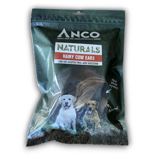 Anco Naturals Hairy Cow Ears 3pk