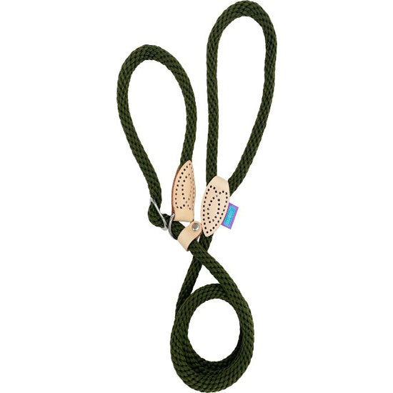 Hem & Boo Soft Touch Thin Rope Slip Lead Green 60" (150cm)