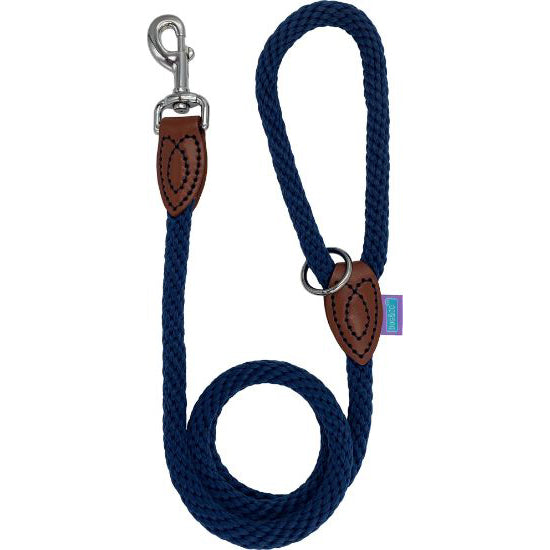 Hem & Boo Thin Softtouch 8mm Trigger Rope Lead Navy 48" (120cm)