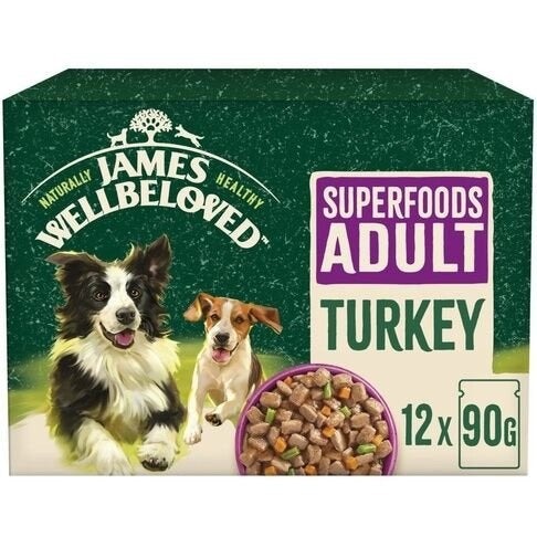 James Wellbeloved Dog - Adult Superfood Pouch Turkey 12x90g