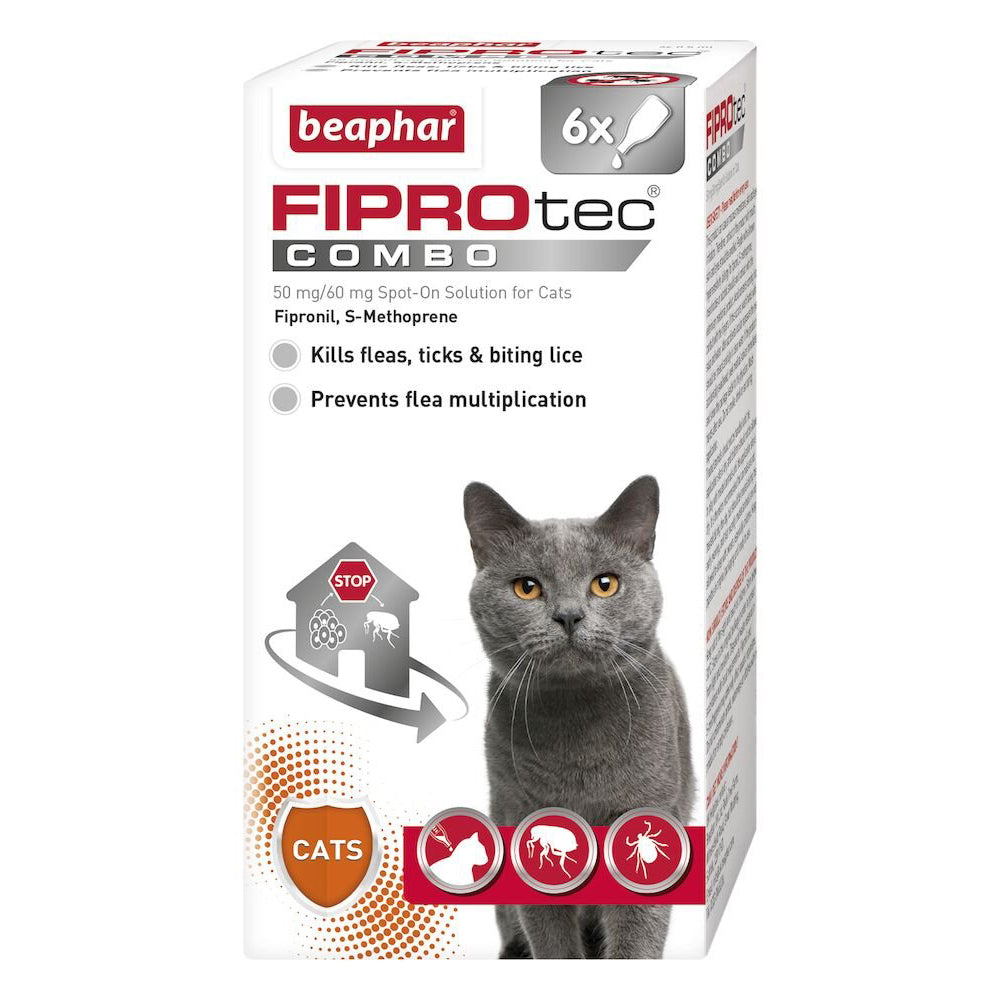 Beaphar Fiprotec Combo Flea & Tick Spot-On for Cats 6xPipettes