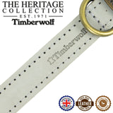 Ancol Timberwolf Leather Collar Light Grey 50-59cm Size 7