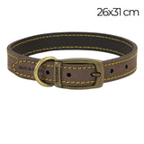 Ancol Timberwolf Leather Collar Sable 26-31cm Size 2