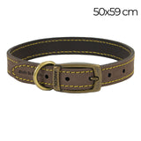 Ancol Timberwolf Leather Collar Sable 50-59cm Size 7