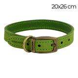 Ancol Timberwolf Leather Collar Green 20-26cm Size 1