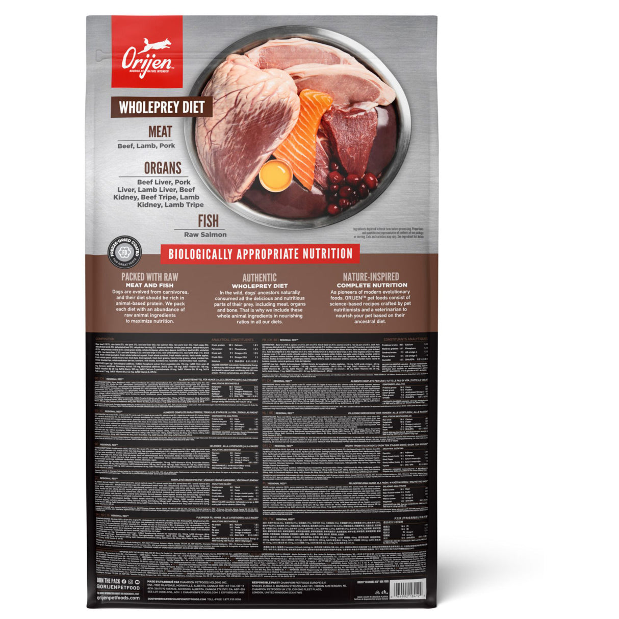 Orijen Dog - Adult Regional Red 11.4kg