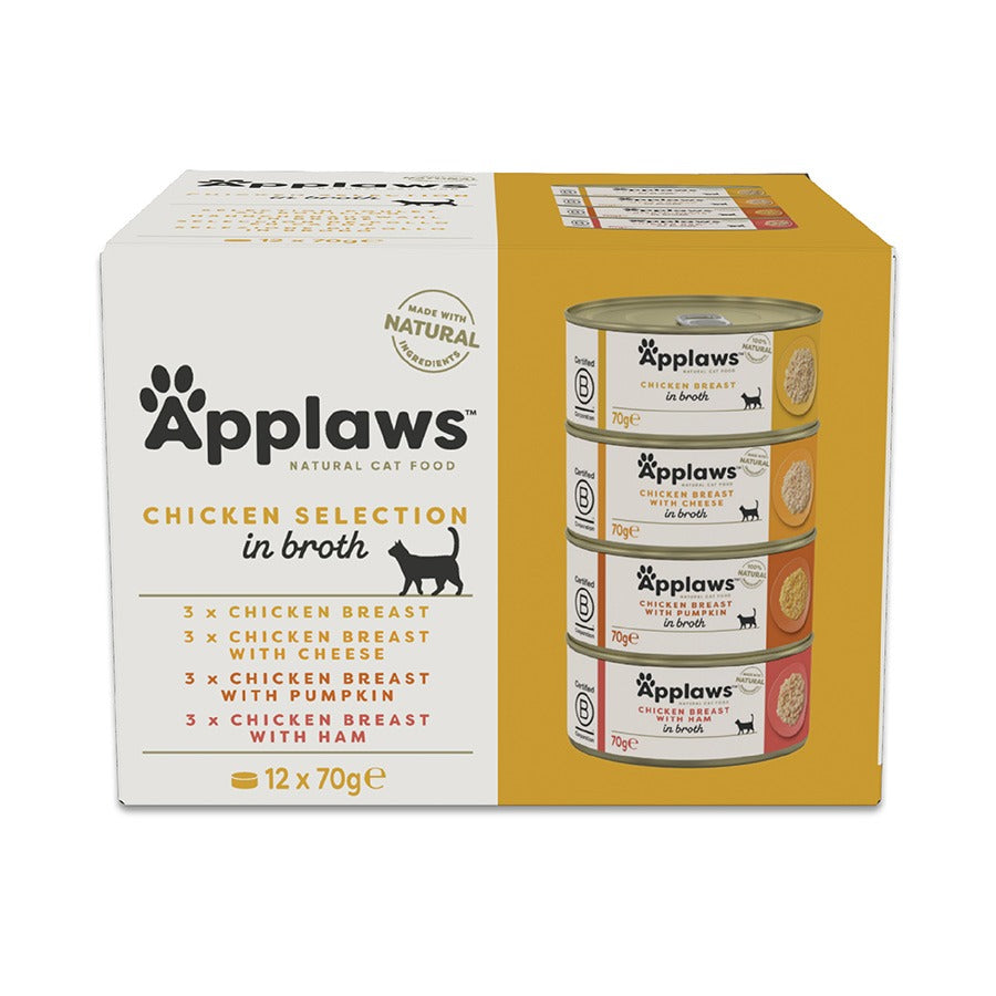 Applaws Cat - Broth Tins Multipack Chicken Selection 12x70g