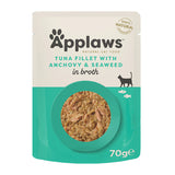 Applaws Cat - Broth Pouches Tuna Fillet With Anchovy & Seaweed 12x70g