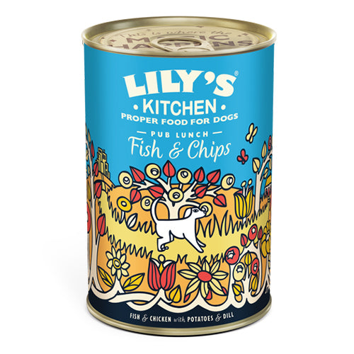 Lily's Kitchen Dog Tin Fish & Chips 6x400g