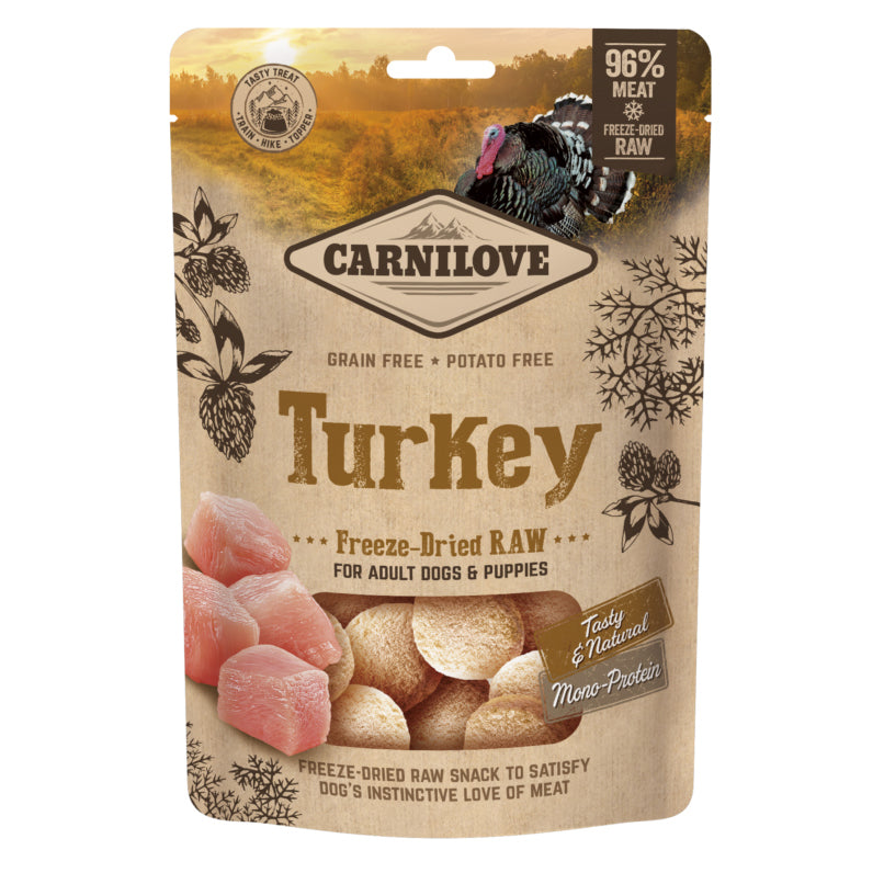 Carnilove Dog - Freeze Dried Raw Treats - Turkey 60g