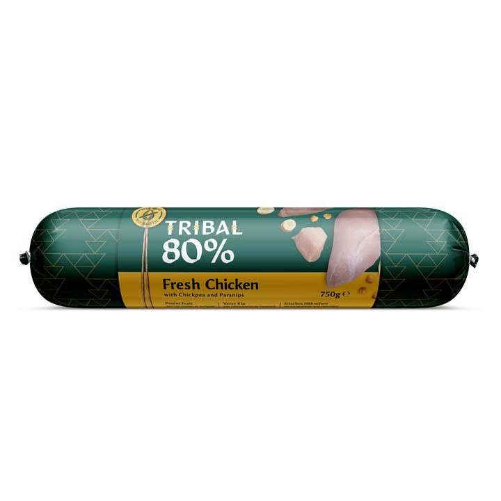 Tribal 80% Gourmet Sausage Complete Wet Food Chicken 750g