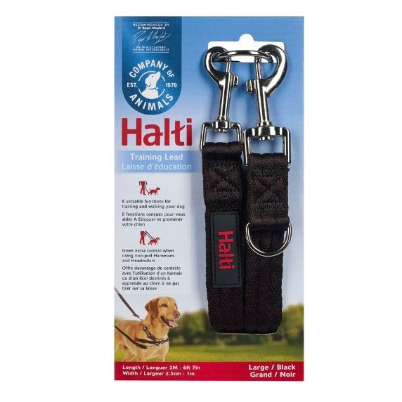 Company Of Animals Halti Training Lead Large 25mmx2m Black