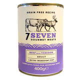 Seven Adult Beef & Venison Tins 6x400g