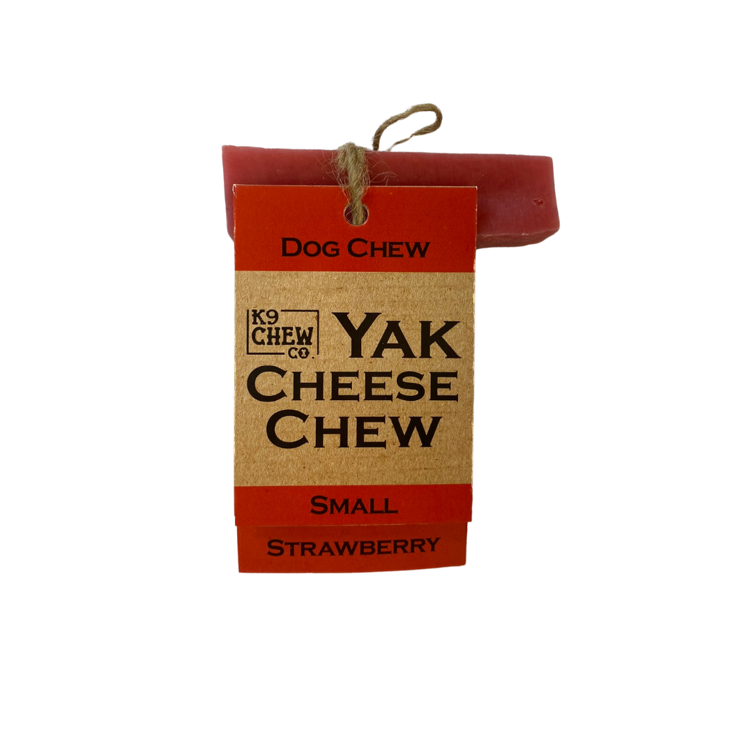 The Yak Cheese Chew Co. Dog Chew Strawberry Small