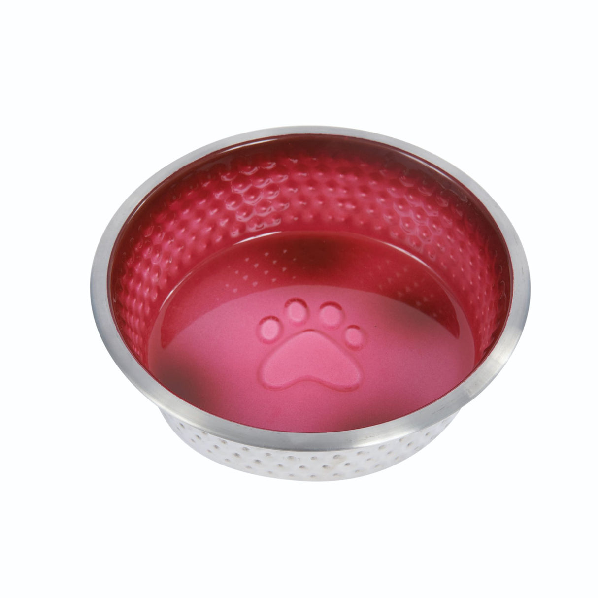 Weatherbeeta Non Slip Stainless Steel Silicone Shade Dog Bowl Magenta 16.5cm